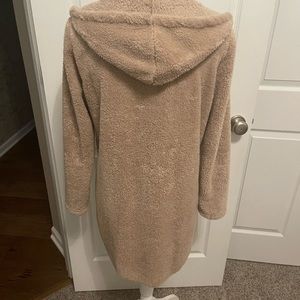 Cute soft “teddy bear” long cardigan with hood
